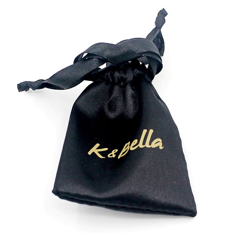 Satin Ring Bag Drawstring Pouch with Logo