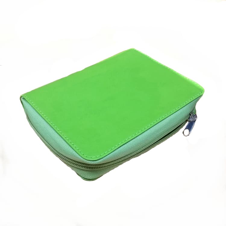 Green PU Leather Zipper Make up Bag Card Bag