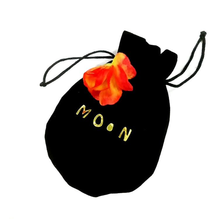 Round Cute Velvet Drawstring Pouch Bag With OEM logo