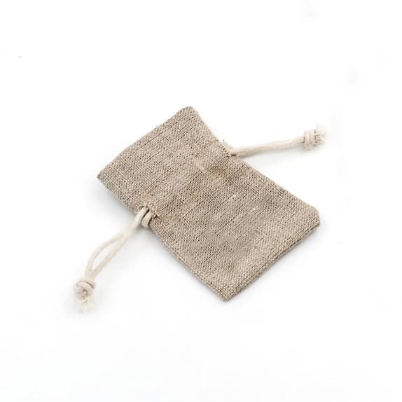 Eco Friendly Drawstring Linen Pouch Bag With Custom Logo