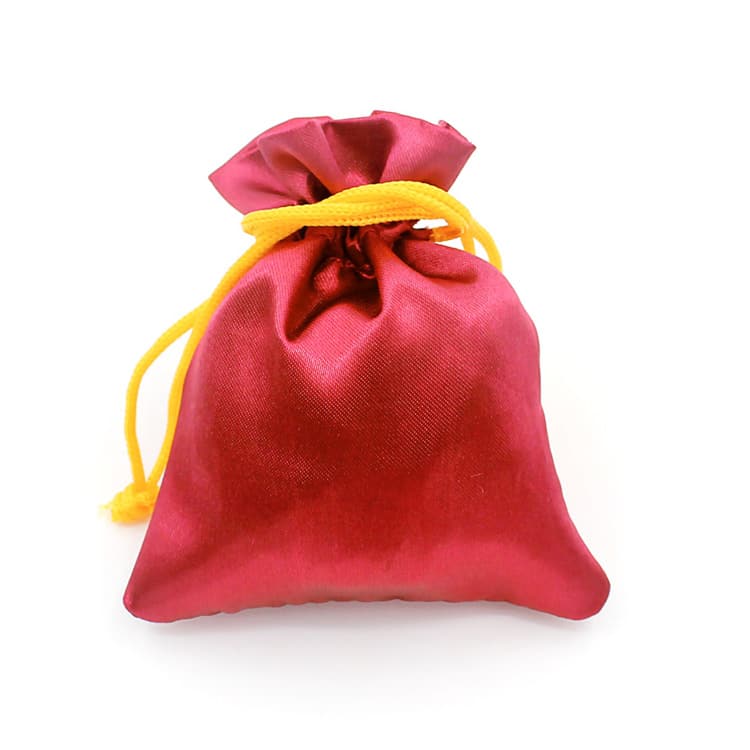 Drawstring Satin Hair Pouch Bag