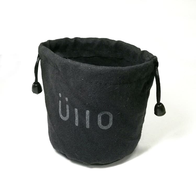 Round Bottom Suede Drawstring Jewelry Pouch With Logo