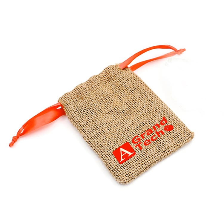 Natural Burlap Jute Drawstring Pouch Bag