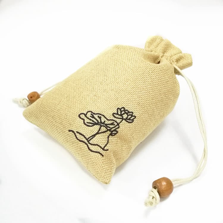 Man-made Burlap Jute Pouch Bag