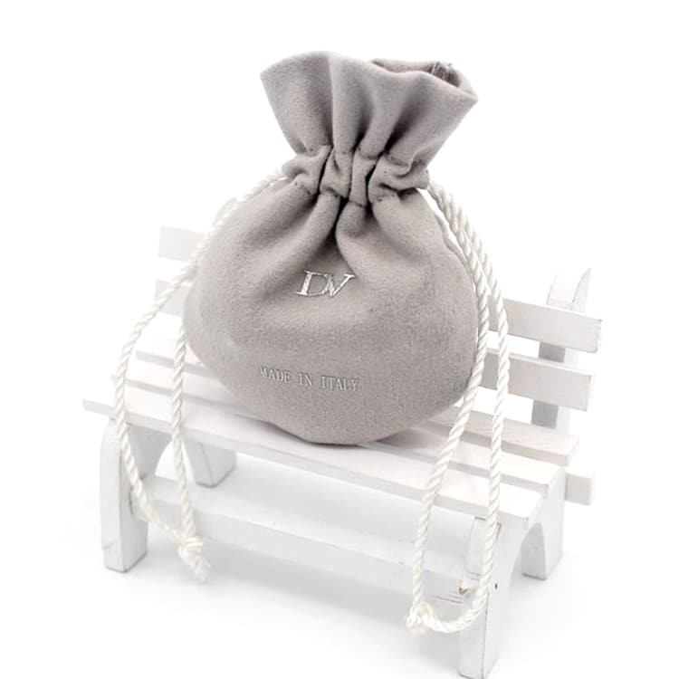 Luxury Gift Packaging Bag Suede Drawstring Pouch Bag