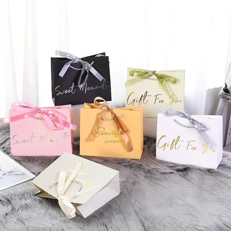 Printed Paper Bag with Bow knot